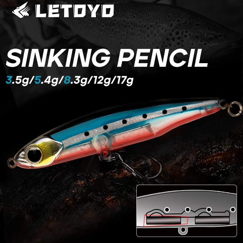 Fishing Lure Spoon - LETOYO Affondamento Matita 17g 12g-3.5g Esche